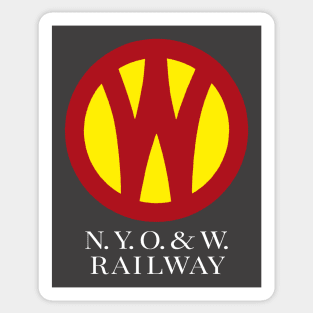 O&W Railroad NYO&W Railway Logo & Text, for Dark Backgrounds Sticker